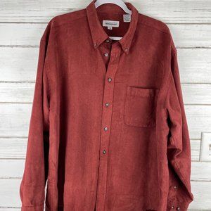 Vintage Shacket/shirt burnt orange red ish